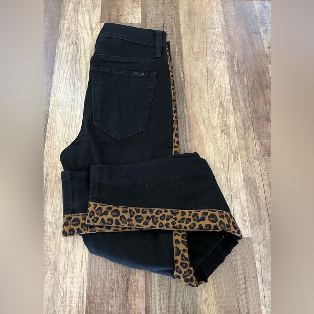 Joe's Jeans  Charlie Leopard Stripe High Rise Ankle Jeans
